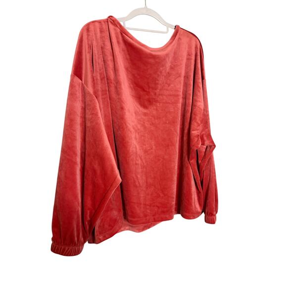 NWT Old Navy pink velour long sleeve blouse - Picture 9 of 9